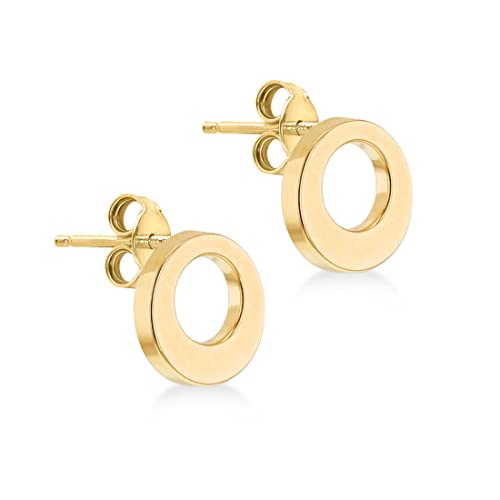 CARISSIMA Gold Damen 9 Karat Gelbgold 6,5 mm offener Kreis Schmuck, 9-karätiges Gold von CARISSIMA