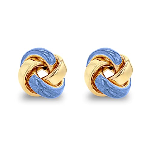 Carissima Damen-Ohrstecker 9 Karat (375) Gelbgold Emaille Knoten 11 mm, Emaille von CARISSIMA