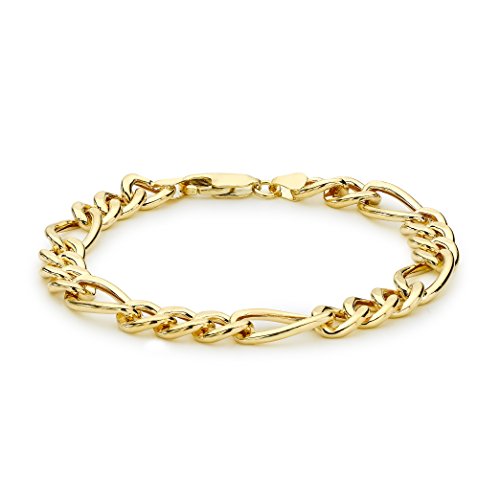 CARISSIMA Damen-Armband 9ct Yellow 200 Hollow Figaro Bracelet 20cm/8 375 Gelbgold-1.25.7783 von CARISSIMA