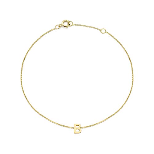 Carissima Gold Damen-Armband Petite Buchstabe 'B' 9kt verstellbar 15-18cm von CARISSIMA