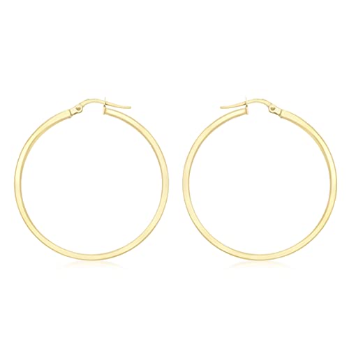 CARISSIMA Damen-Creolen 9 Karat 375 Gelbgold Polished 35mm 1.53.3719 von CARISSIMA