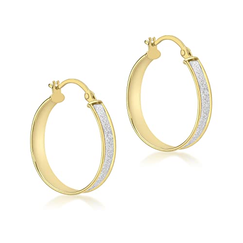 CARISSIMA Damen-Creolen 9ct Yellow Stardust Creole Earrings 375 Gelbgold-1.51.1169 von CARISSIMA