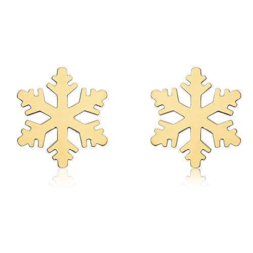 Carissima Damen-Ohrstecker, 9 Karat Gelbgold, poliert, Schneeflocke, 8,7 x 9,9 mm von CARISSIMA