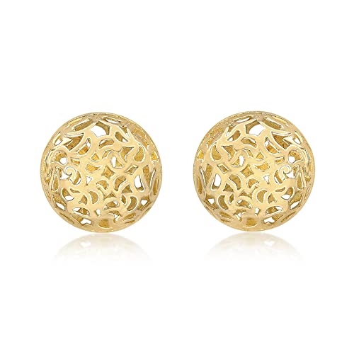 CARISSIMA Damen-Ohrstecker Filigree Half Ball 375 Gelbgold 0.6 cm - 1.55.8572 von CARISSIMA