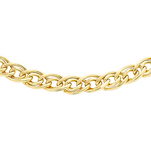 CARISSIMA Damen Panzerkette 9 Karat 375er Gelbgold Doppelt Halbhohle 51cm 1.13.0435 von CARISSIMA
