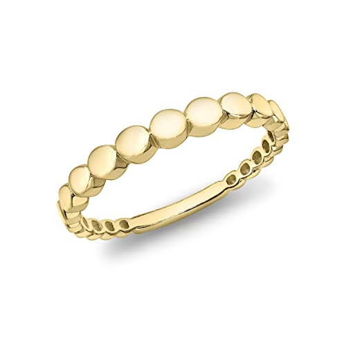 CARISSIMA Damen-Ring Small Heart Band - Size M 375 Gelbgold Gr. 53 (16.9) - 1.48.8540 von CARISSIMA