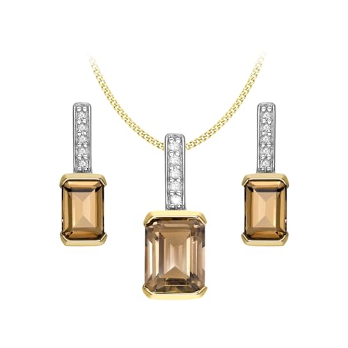 Carissima Gold Damen SchmuckSet 9 Karat (375) Gelbgold Diamant 460 mm 1.45.1604 von CARISSIMA