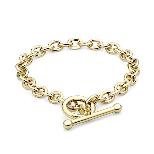 CARISSIMA Damen-Armband 9ct Yellow Oval T-Bar Bracelet 19.5cm/8 375 Gelbgold-1.24.3492 von CARISSIMA