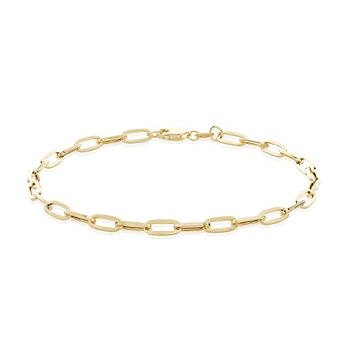 CARISSIMA Gold Women's 9ct Yellow Gold 3.5mm Paper Chain Bracelet 19cm/7.5'' von CARISSIMA