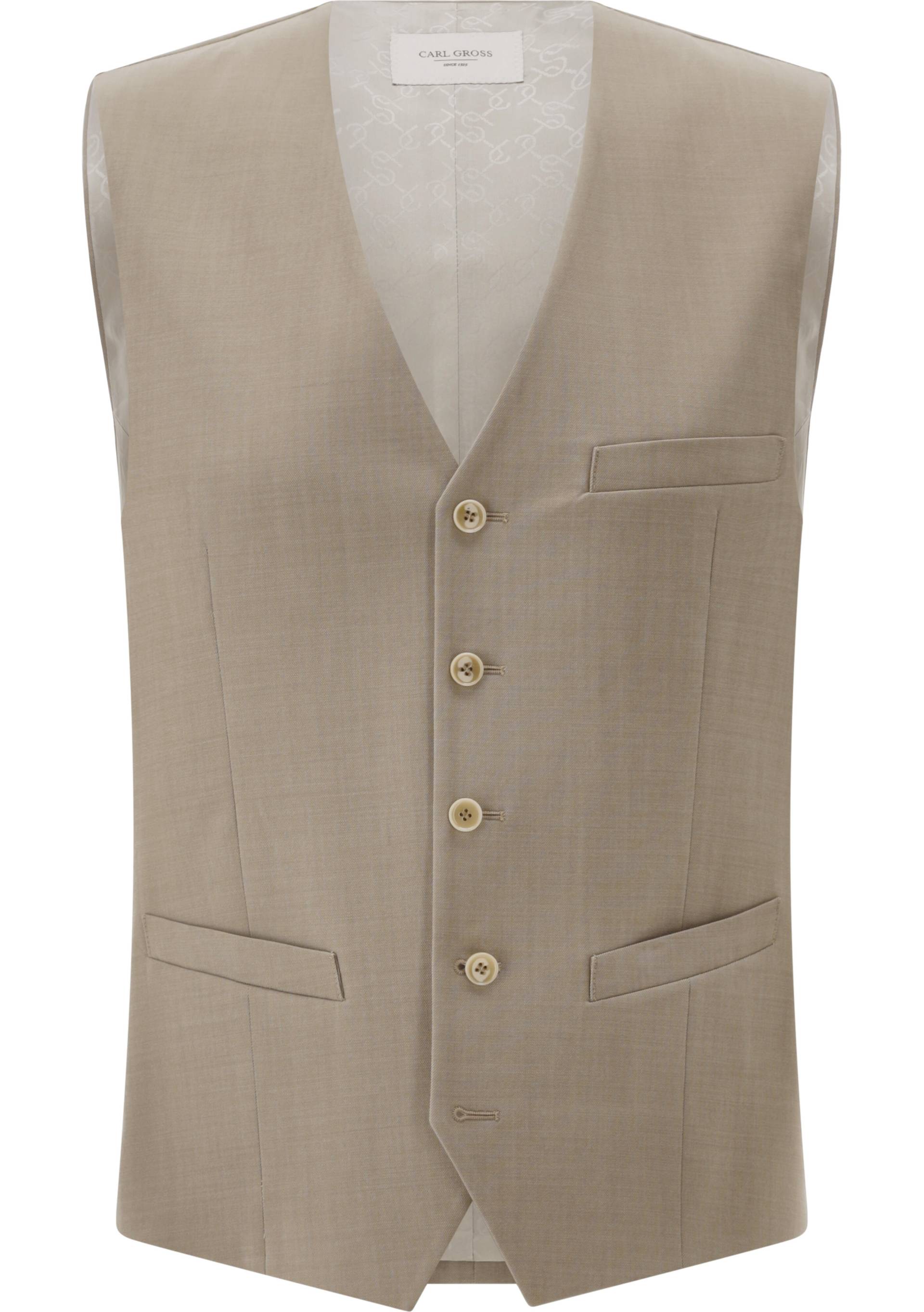 CARL GROSS - CG Winslow Weste dunkelbeige - Gr. - 52 von CARL GROSS