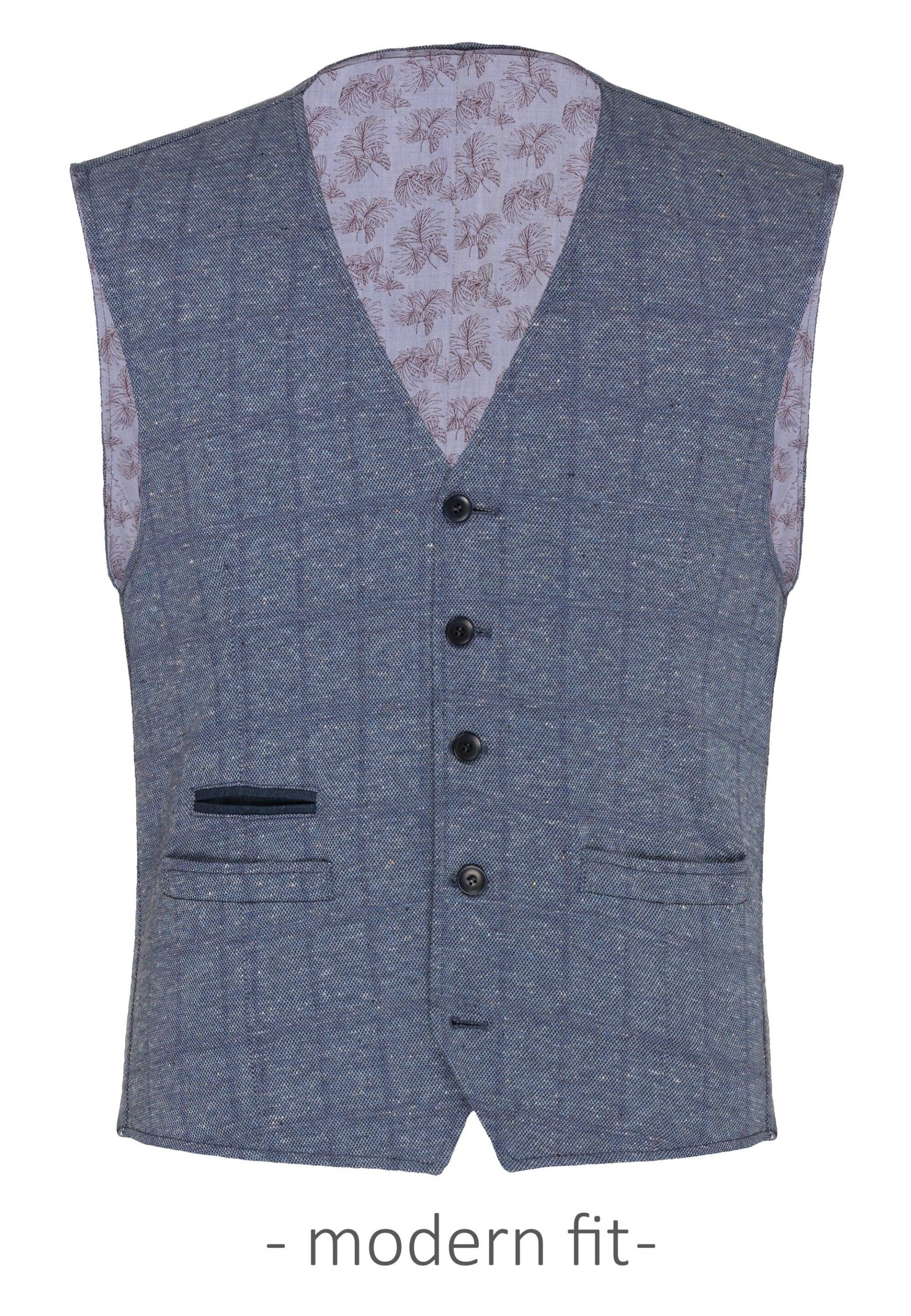 CARL GROSS - Weste/Waistcoat CG Wilfred blau mittel - Gr. - 50 von CARL GROSS