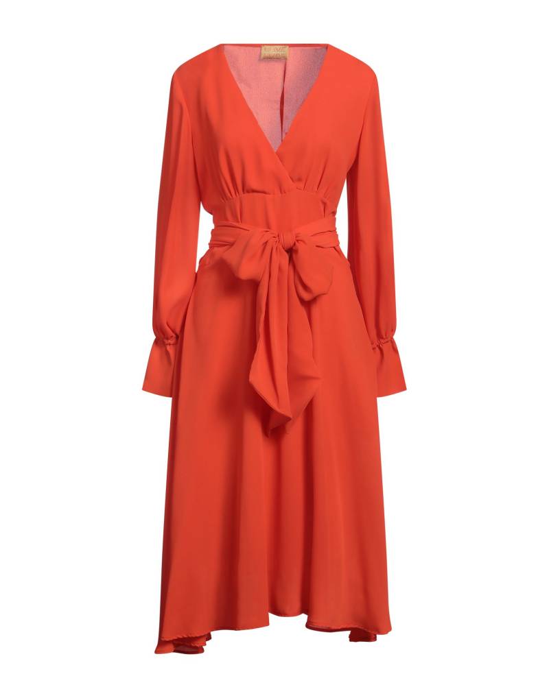 CARLA MONTANARINI Midi-kleid Damen Orange von CARLA MONTANARINI