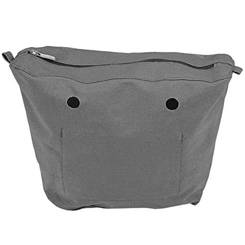 CARMIN Wasserdichte feste Leinwand Einsatz Innenfutter Einsatz Reißverschluss Tasche für Obag O Bag Bag Khaki Mini, dunkelgrau, 39*12*31cm von CARMIN