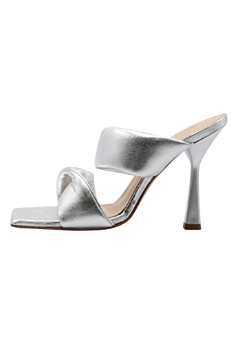 CARNEA Damen Leder Sandalette, Silber, 39 EU von CARNEA