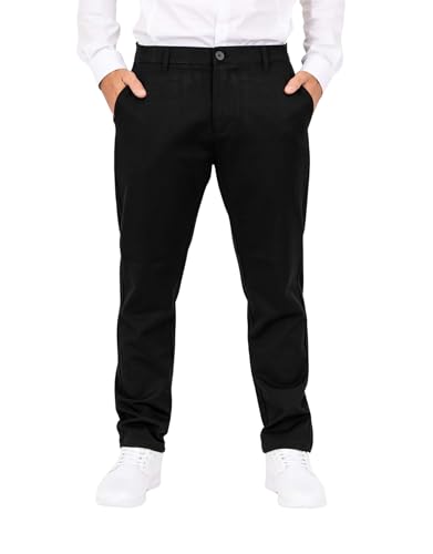 CARNÉT Pavia Performance Chino Hose 33/32 | Chino Herren Regular Fit mit Stretch für Optimale Bewegungsfreiheit | Angenehme & Praktische Stretchhose Stoffhose Herren | Schwarz von CARNÉT