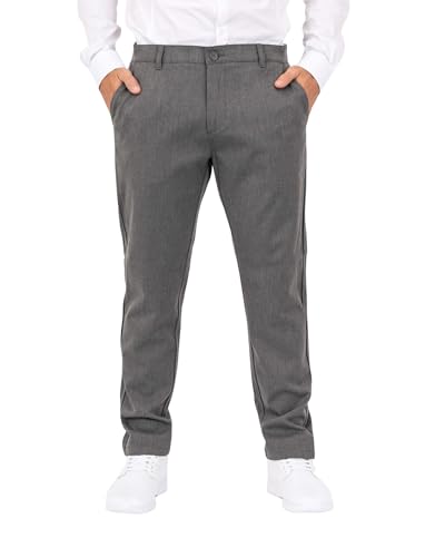 CARNÉT Pavia Performance Chino Hose 46/30 | Chino Herren Regular Fit mit Stretch für Optimale Bewegungsfreiheit | Angenehme & Praktische Stretchhose Stoffhose Herren | Grau von CARNÉT