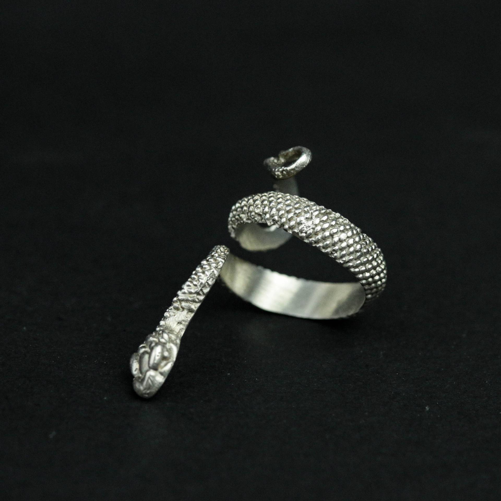925 Silber Kreis Schlangen Ring, Viper Tier Geschenk Für Sie von CARO2CARA