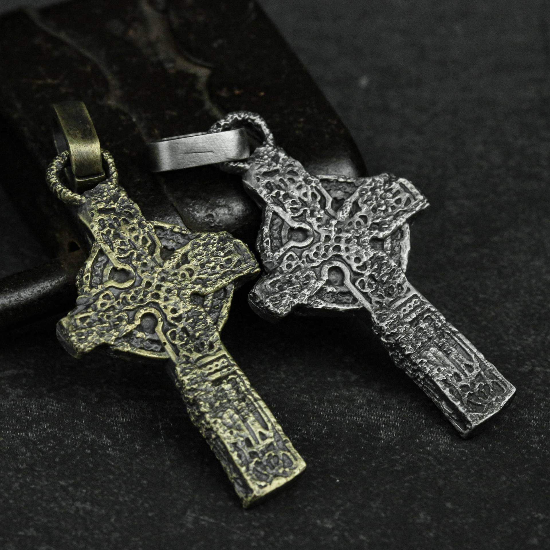 925 Silber Kreuz Anhänger Halskette, Religiöser Schmuck, Griechisch Orthodoxes Kreuz, Herren Halskette - Handarbeit von CARO2CARA