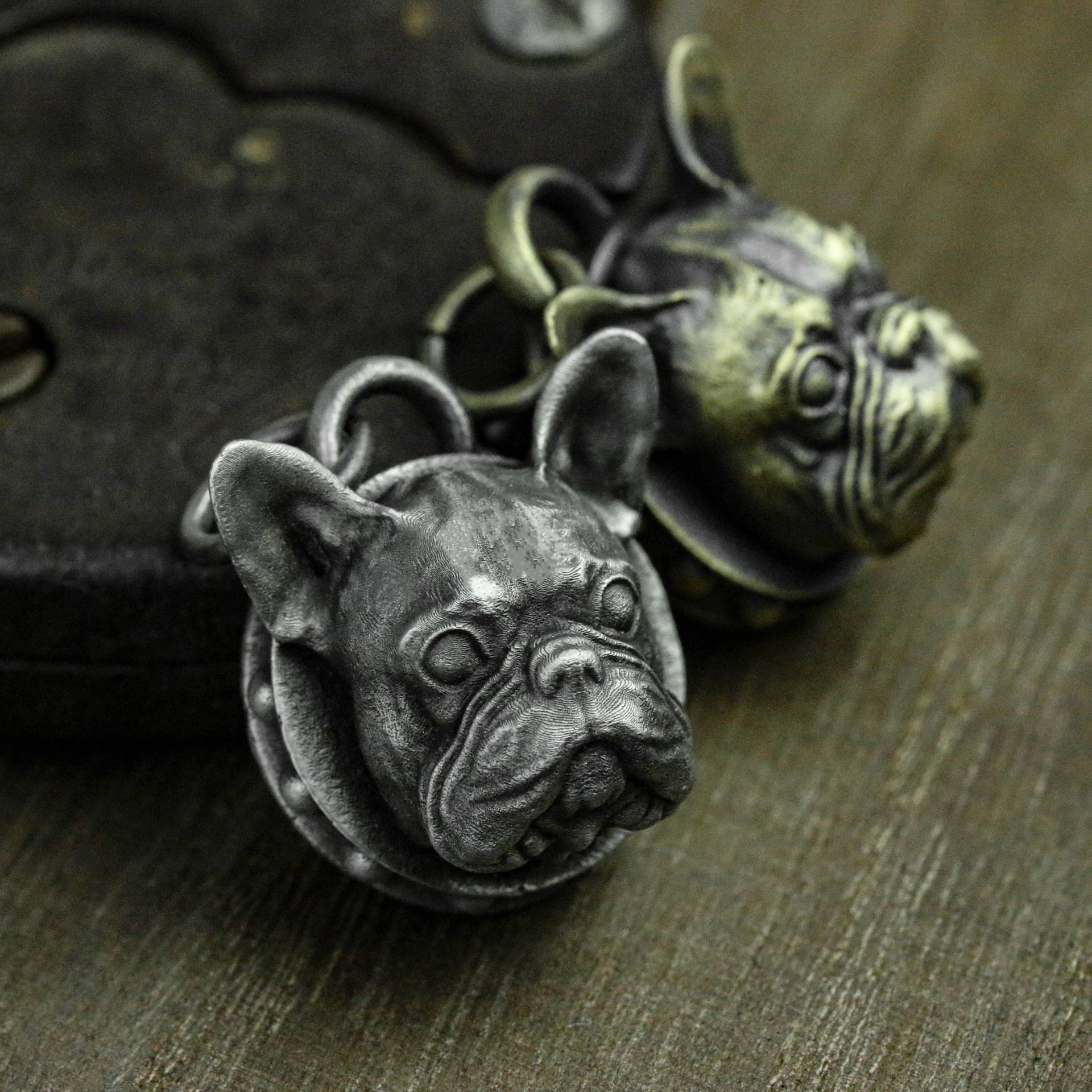 925 Sterling Silber Bulldoggen Anhänger Halskette, Tier Hundekopf Haustier Liebhaber Geschenke - Handgemacht von CARO2CARA
