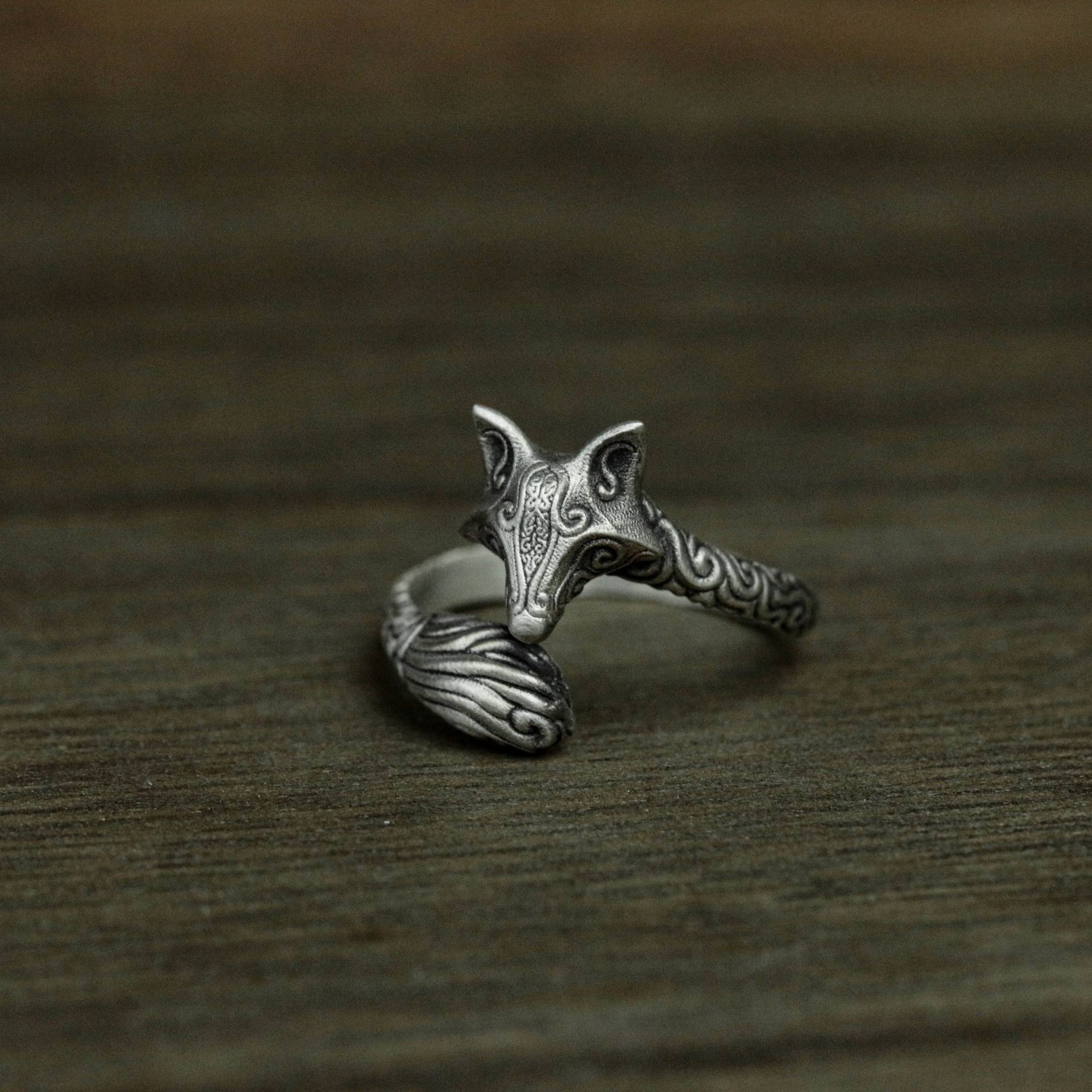 925 Sterling Silber Fuchs Ring, Schmuck, Tier Geschenk Für Sie von CARO2CARA