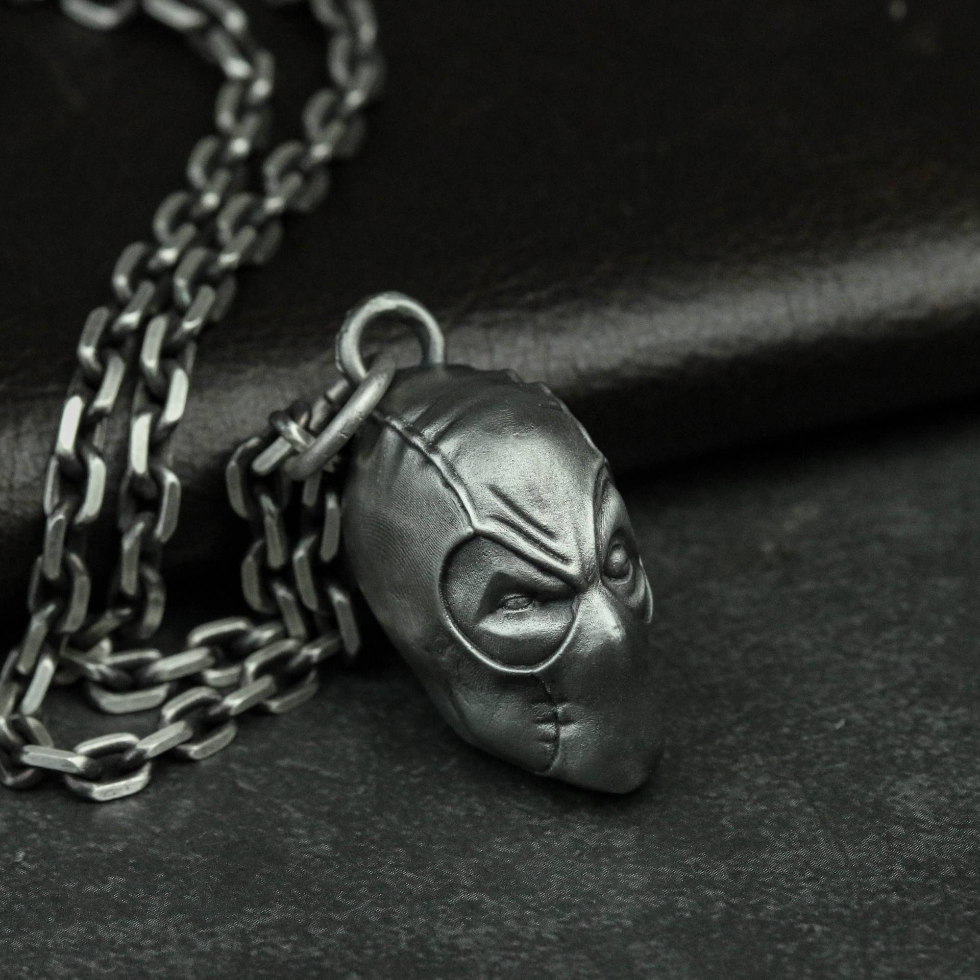 925 Sterling Silber Solid Deadpool Anhänger Halskette, Anhänger, Mutant Schmuck, Herren Halskette - Handmade von CARO2CARA