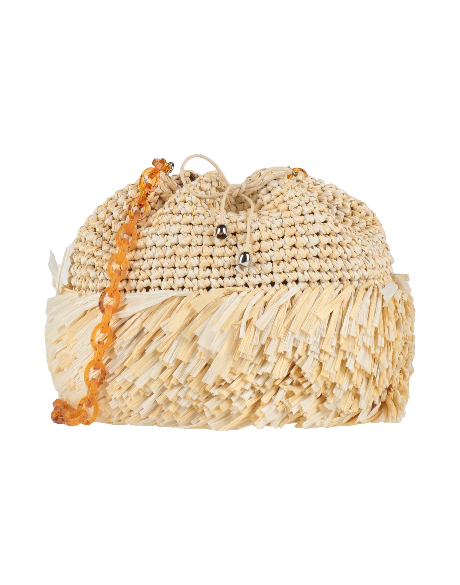 CAROLINA SANTO DOMINGO Umhängetasche Damen Beige von CAROLINA SANTO DOMINGO