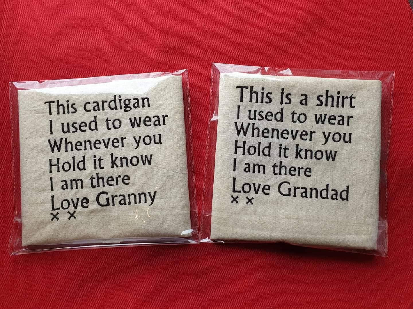 Gesticktes Memory Kissen Aufnäher Personalisiertes Andenken von CAROLINESCREATION71