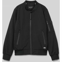 CARS JEANS Bomberjacke mit Reißverschlusstaschen Modell 'FETHERS' in Black, Größe 140 von CARS JEANS