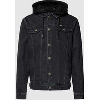 CARS JEANS Jeansjacke  mit Kapuze Modell 'TREY' in Black, Größe M von CARS JEANS