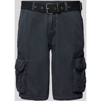 CARS JEANS Regular Fit Cargoshorts mit Stoffgürtel Modell 'DURRAS' in Marine, Größe M von CARS JEANS