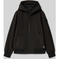 CARS JEANS Regular Fit Softshell-Jacke mit Reißverschlusstaschen Modell 'YONAZ' in Black, Größe 140 von CARS JEANS