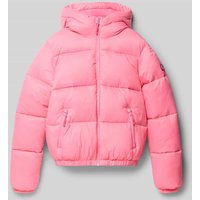 CARS JEANS Regular Fit Steppjacke mit Logo-Applikation Modell 'Bella' in Neon Pink, Größe 164 von CARS JEANS