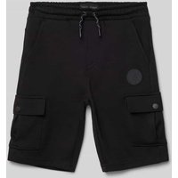 CARS JEANS Regular Fit Sweatshorts mit Label-Detail Modell 'Shanes' in Black, Größe 152 von CARS JEANS