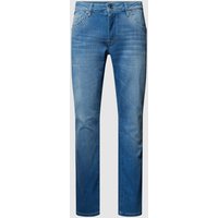 CARS JEANS Slim Fit Jeans im Used-Look Modell 'BATES' in Blau, Größe 33/34 von CARS JEANS