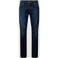 CARS JEANS Slim Fit Jeans im Used-Look Modell 'BATES' in Dunkelblau Melange, Größe 31/32 von CARS JEANS