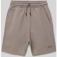 CARS JEANS Sweatshorts mit elastischem Bund Modell 'PALSY' in Mittelgrau, Größe 164 von CARS JEANS