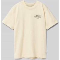 CARS JEANS T-Shirt mit Label- und Statement-Print Modell 'Mezzo' in Sand, Größe 152 von CARS JEANS