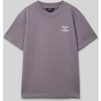 CARS JEANS T-Shirt mit Statement-Prints Modell 'GAZJAN' in Mittelgrau, Größe 140 von CARS JEANS