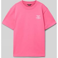 CARS JEANS T-Shirt mit Statement-Prints Modell 'GAZJAN' in Pink, Größe 140 von CARS JEANS