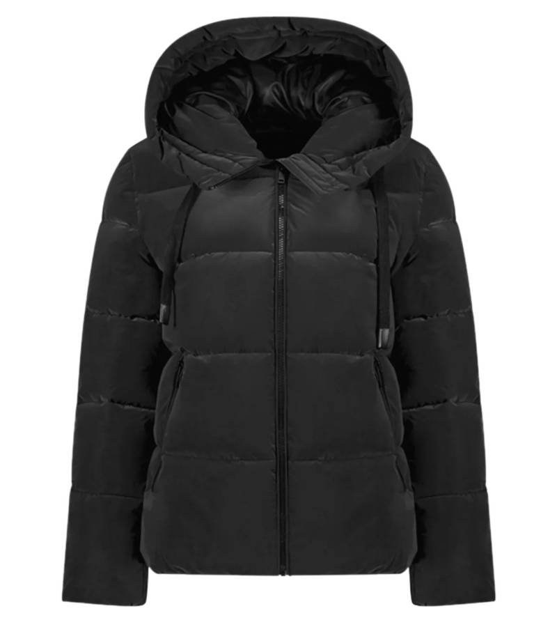 CARS JEANS Tavi Damen gesteppte Alltags-Jacke mit Kapuze Puffer-Jacke Herbst-Jacke Stepp-Jacke 6457601 Schwarz von CARS JEANS