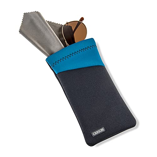 Carson Unisex-Erwachsene Eyeglass Pouch with Built in Microfiber Cloth Brillenetui, Wüstentarnung, Medium Carson Unisex-Erwachsene Eyeglass Pouch with Built in Microfiber Cloth Brillenetui, Wüstentarnung, Medium von CARSON