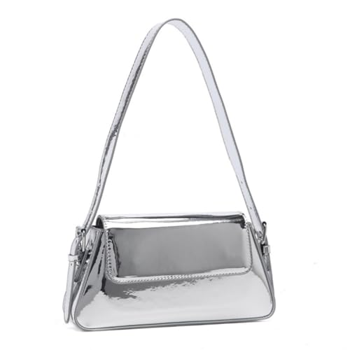 CARTIOBEATY Y2k Damen-Geldbörse, silberfarben, metallisch, glitzernd, Schultertasche, Abendtasche, Handtasche, Umhängetasche, Umhängetasche, silber CARTIOBEATY Y2k Damen-Geldbörse, silberfarben, metallisch, glitzernd, Schultertasche, Abendtasche, Handtasche, Umhängetasche, Umhängetasche, silber von CARTIOBEATY