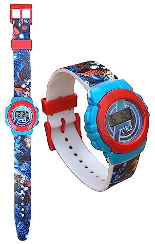 Avengers Marvel Digital Armbanduhr für Kinder, in konturierter Verpackung, mehrfarbig von CARTOON