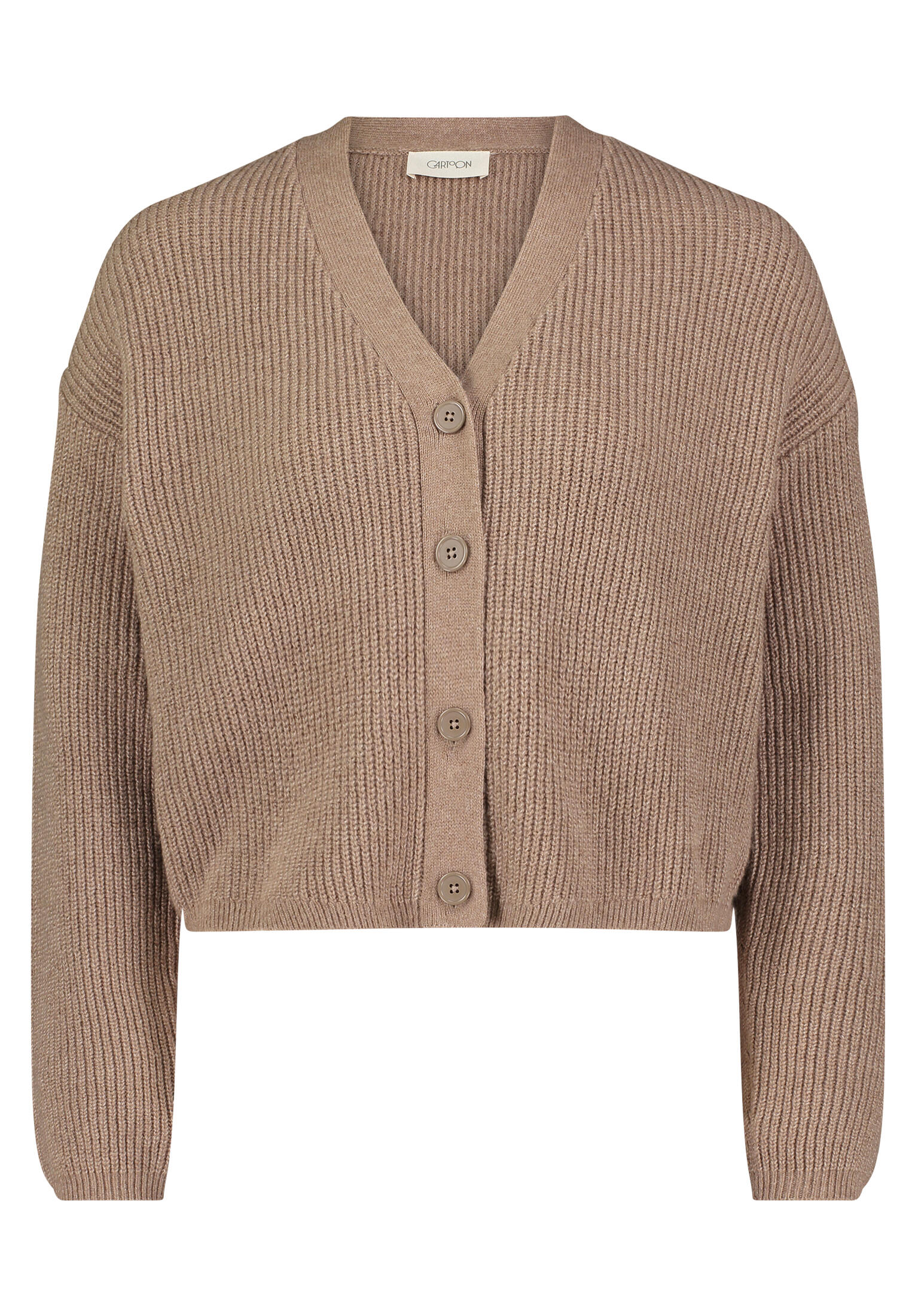 CARTOON - Basic-Strickjacke hellbraun - Gr. - 44 von CARTOON