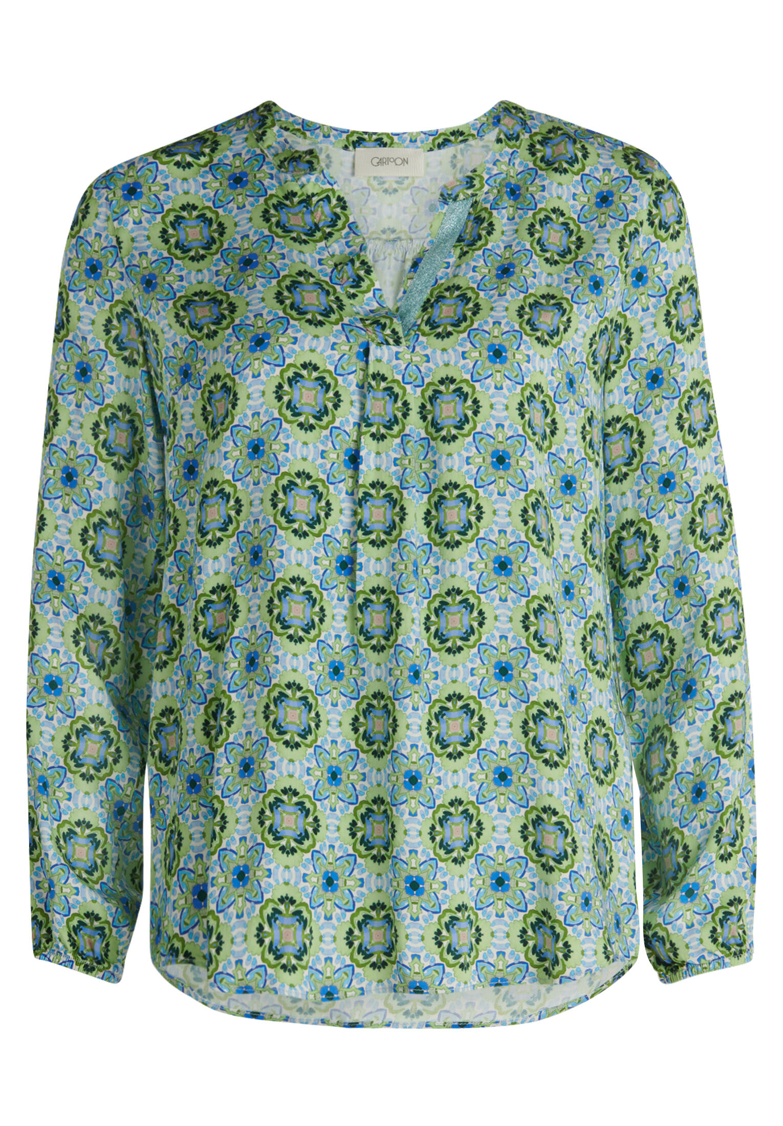 CARTOON - Blusenshirt green/blue - Gr. - 46 von CARTOON