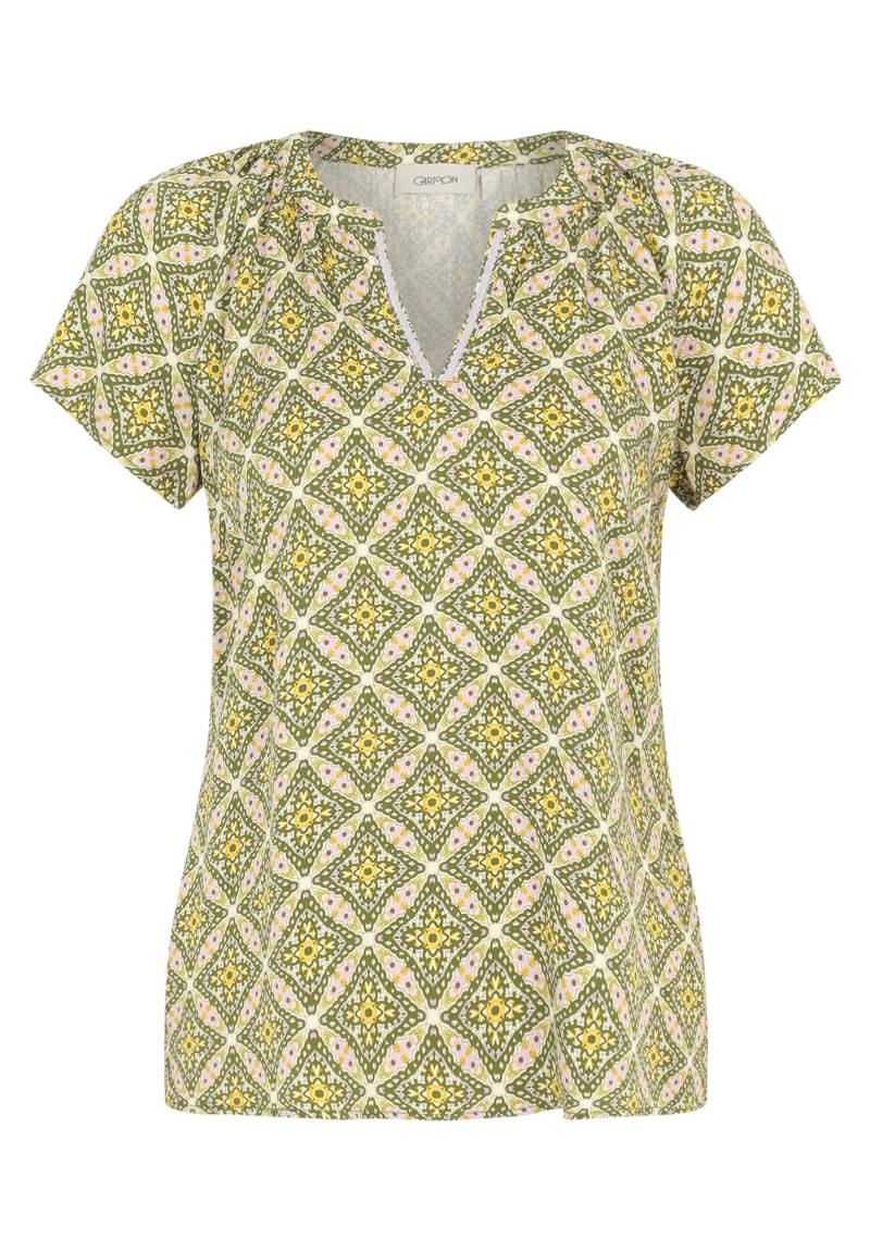 CARTOON - Blusenshirt grün/violett - Gr. - 38 von CARTOON