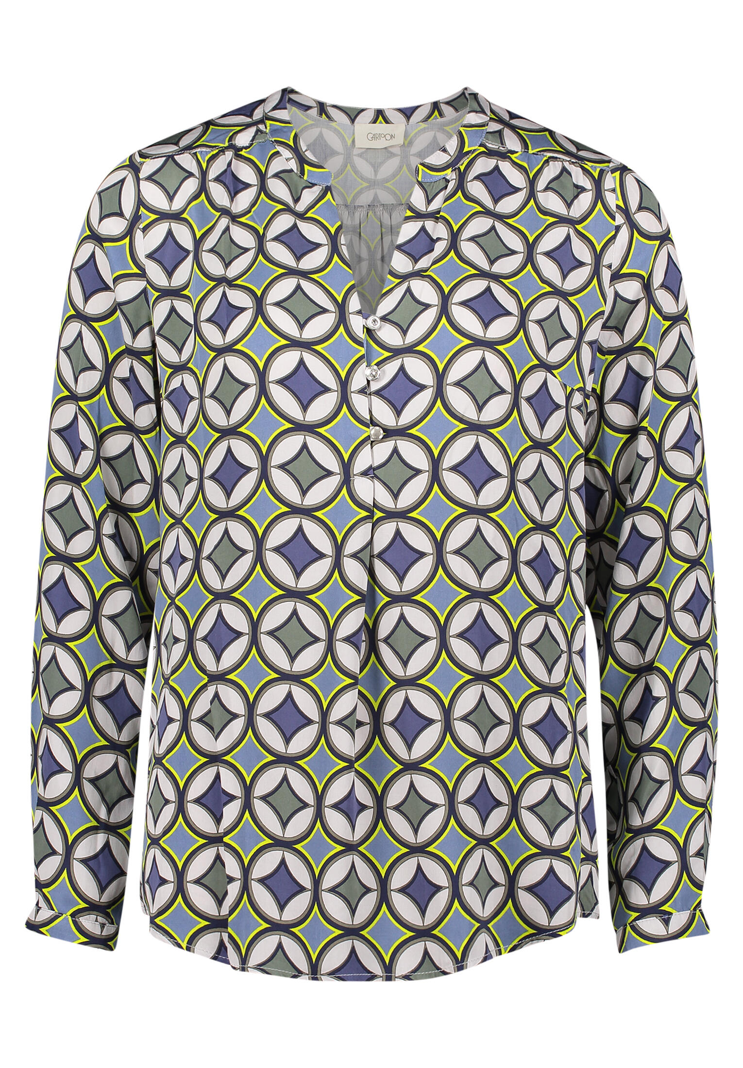 CARTOON - Casual-Bluse blau/grün - Gr. - 44 von CARTOON