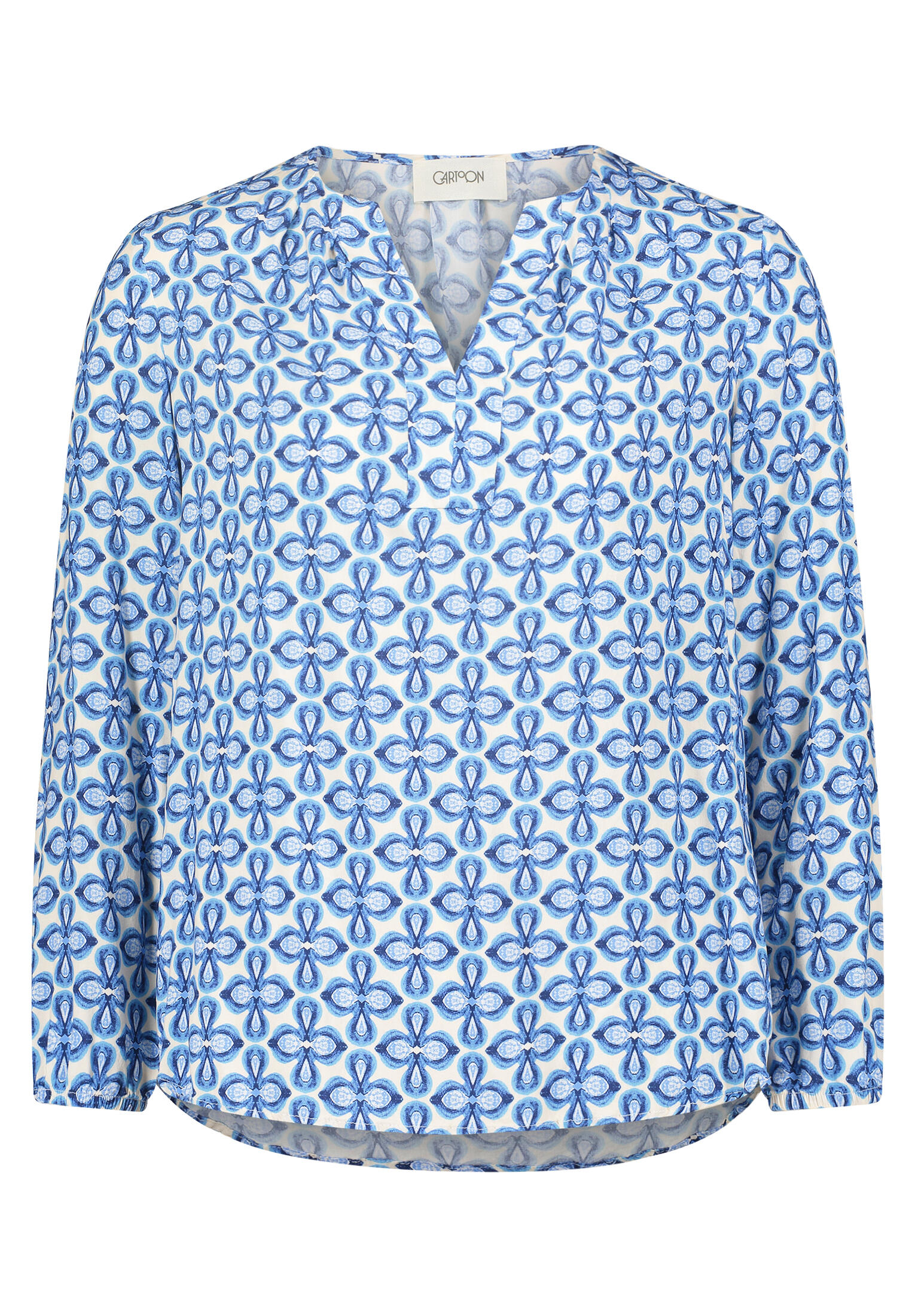 CARTOON - Casual-Bluse blau/weiß - Gr. - 46 von CARTOON