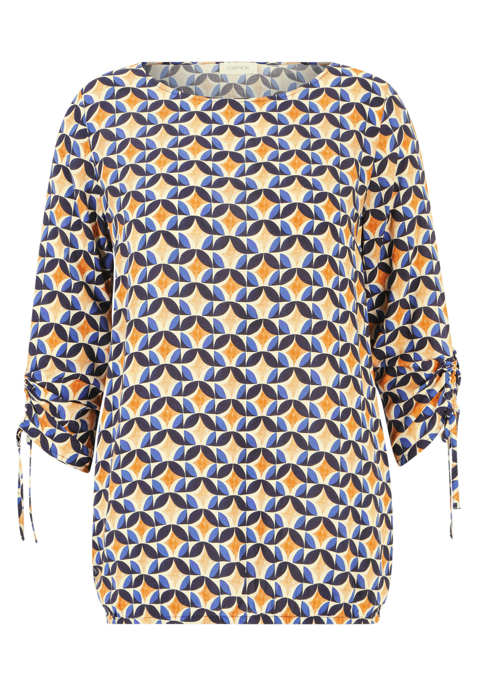 CARTOON - Casual-Bluse camel/dark blue - Gr. - 40 von CARTOON