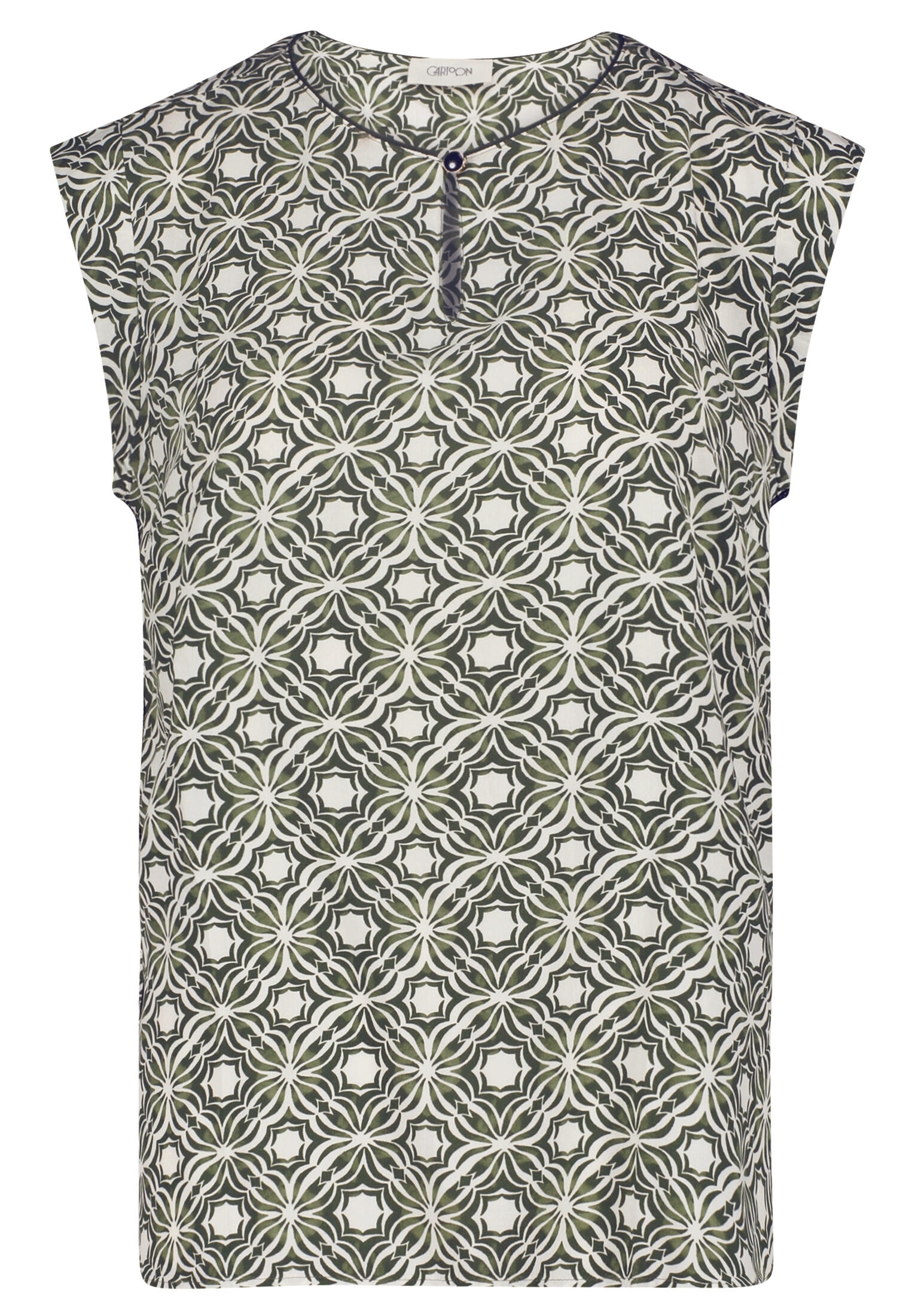 CARTOON - Casual-Bluse cream/green - Gr. - 38 von CARTOON